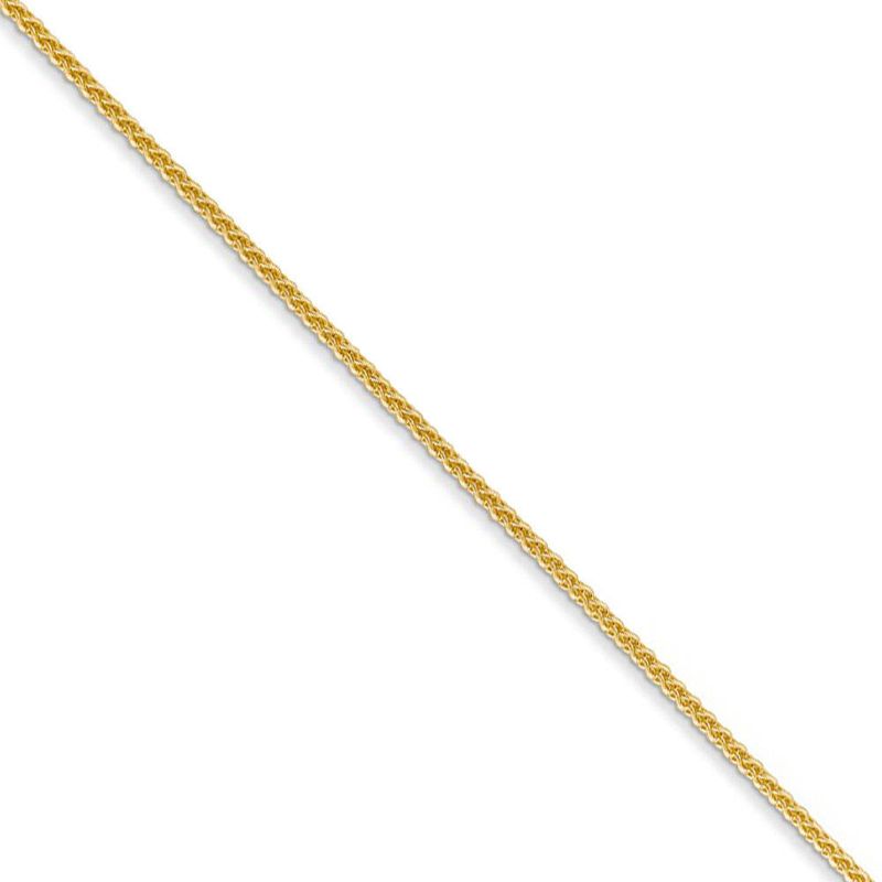 Children's 1mm, 14k Yellow Gold, Solid Spiga Chain Necklace, 14 Inch